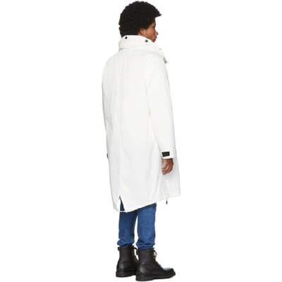 Shop Yves Salomon - Army White Down Layered Parka In B1837 Wht B