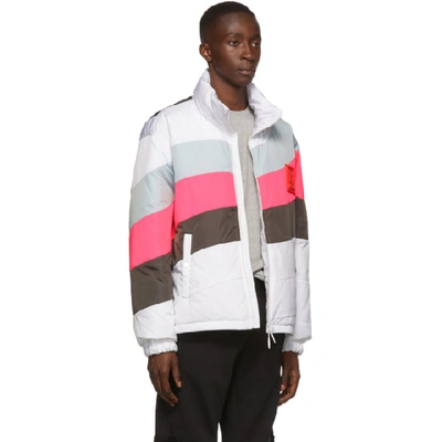 Shop Off-white White Down Puffer Anorak Jacket In Wht Gry