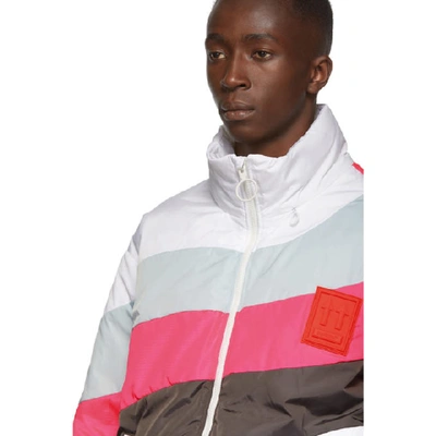 Shop Off-white White Down Puffer Anorak Jacket In Wht Gry