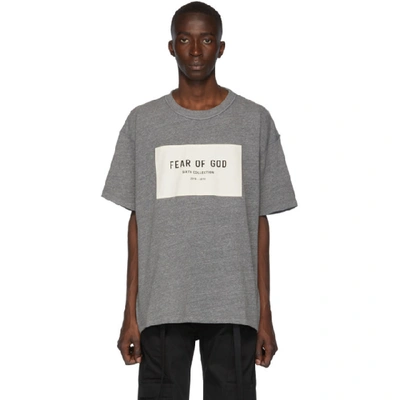 Shop Fear Of God Grey Sixth Collection T-shirt In 034hthrgrey