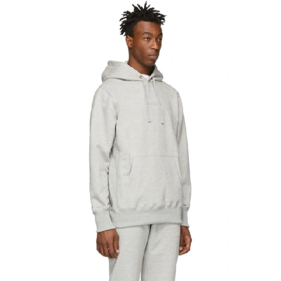 Shop Aimé Leon Dore Aime Leon Dore Grey Logo Hoodie In Heather Gry