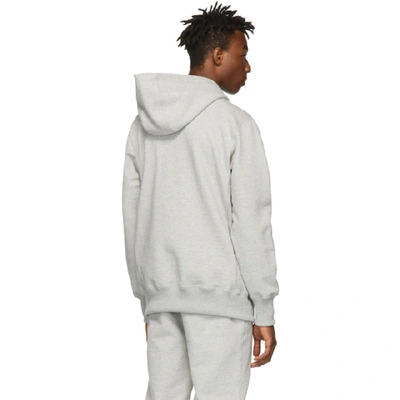 Shop Aimé Leon Dore Aime Leon Dore Grey Logo Hoodie In Heather Gry