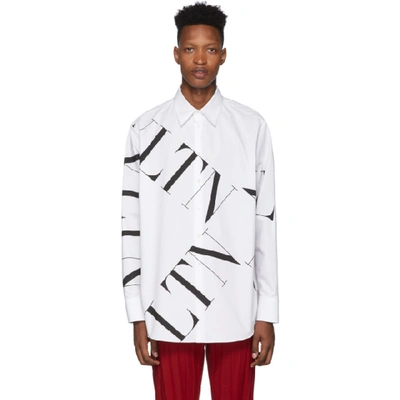 Shop Valentino White Vltn Shirt In A01bianco/