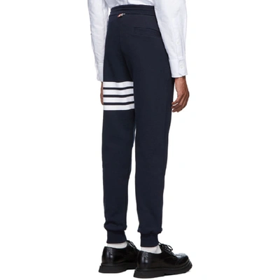 Shop Thom Browne Navy 4-bar Classic Lounge Pants In 461 Navy