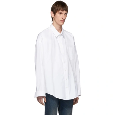 Shop Balenciaga White Cocoon Shirt In 9000white