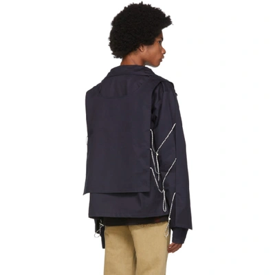 Shop Afterhomework Black Rod Double Jacket In Blue