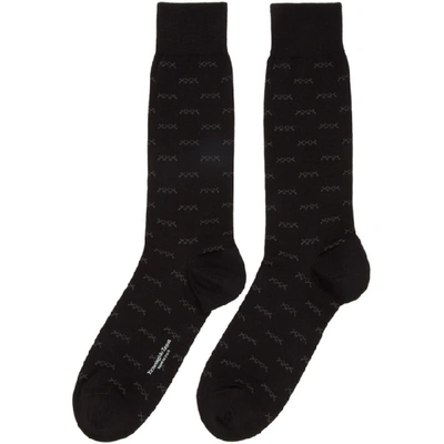 Shop Ermenegildo Zegna Black Iconic Triple X Socks In 009 Black