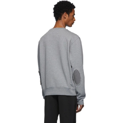 Shop Maison Margiela Grey Decortique Elbow Patch Sweatshirt In 852m  Grey