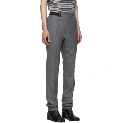 Shop Maison Margiela Grey Wool Trousers In 859m Grey