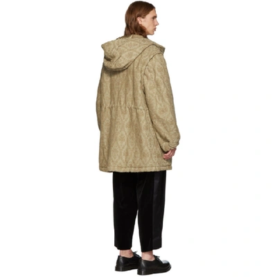 Shop Undercover Beige Valentino Edition Base Printed Parka