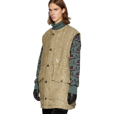 Shop Undercover Beige Valentino Edition Base Printed Parka