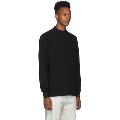 Shop Aimé Leon Dore Aime Leon Dore Black Mock Neck Dimebag Long Sleeve T-shirt