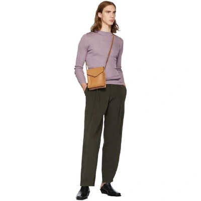 Shop Judy Turner Purple Silk Base Crewneck Sweater In Lavender