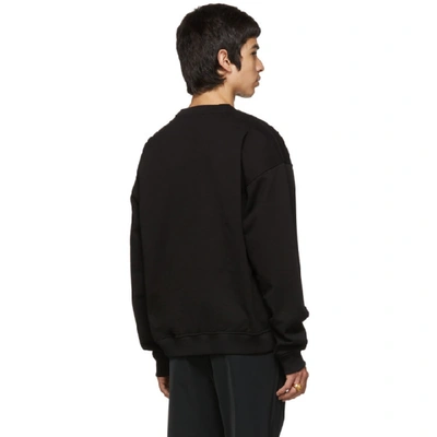 Shop Versace Black Silk Dragon Sweatshirt In A008 Black