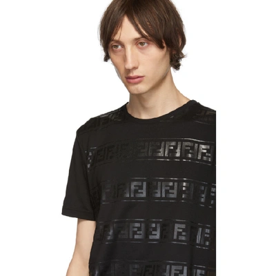 Shop Fendi Black Ff Track Shirt In F0gme Blk