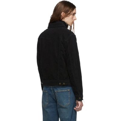 Shop Saint Laurent Black Corduroy Classic Jacket In 1001 Blksto