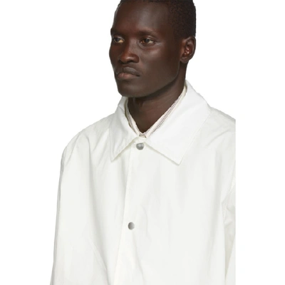 Shop Jil Sander Off-white Essential Coach Jacket In 104 - Natur