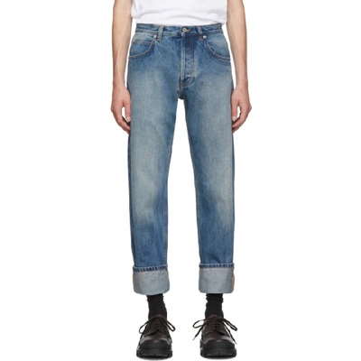 Shop Loewe Blue 5 Pocket Jeans In 6395 Wsdeni