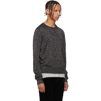 Shop Saint Laurent Silver Lurex Sweater