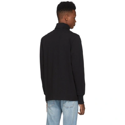 Shop Aimé Leon Dore Black Letterman Turtleneck