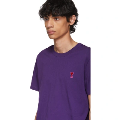 Shop Ami Alexandre Mattiussi Purple Ami De Coeur T-shirt In 500 Violet