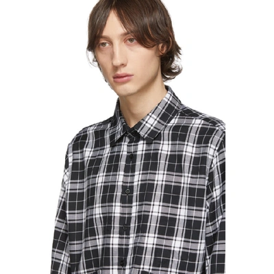 Shop Neil Barrett Black Blouson Shirt In 1122 Blk Wh