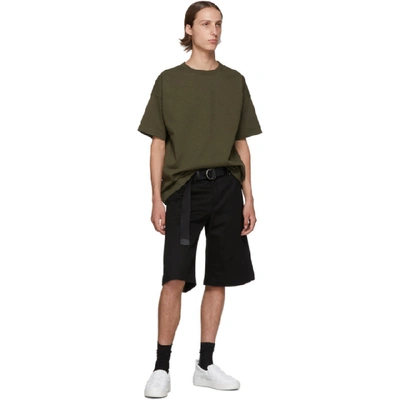 Shop Bottega Veneta Green Boxy T-shirt In 8330-armygr