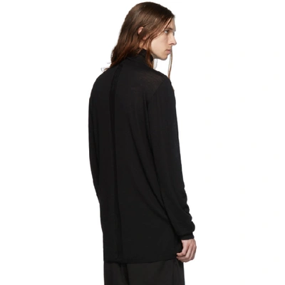 Shop Rick Owens Black Oversized Turtleneck In 09 Black