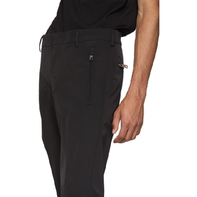 Shop Prada Black Techno Stretch Trousers