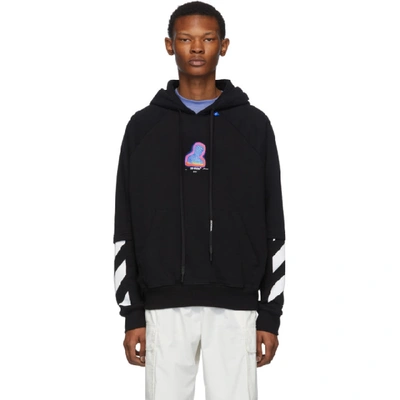 Shop Off-white Black & Multicolor Thermo Double Sleeve Hoodie In Blk Multi