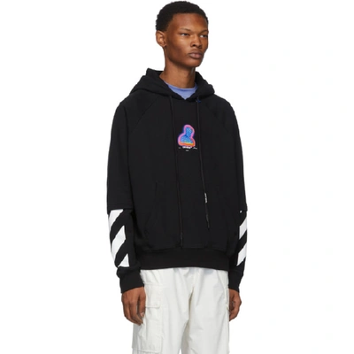 Shop Off-white Black & Multicolor Thermo Double Sleeve Hoodie In Blk Multi