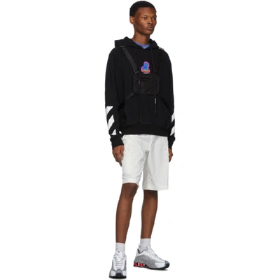 Shop Off-white Black & Multicolor Thermo Double Sleeve Hoodie In Blk Multi