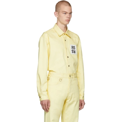 Shop Raf Simons Yellow Denim Slim Fit Shirt In 00017 Yello