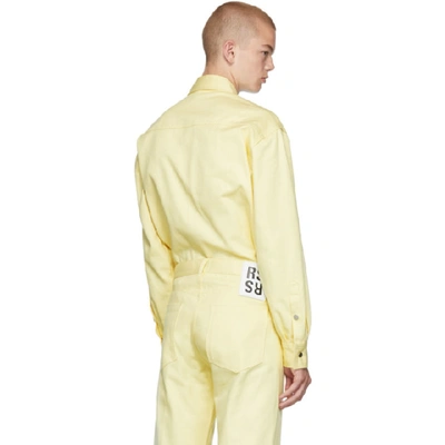 Shop Raf Simons Yellow Denim Slim Fit Shirt In 00017 Yello