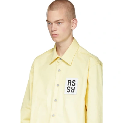 Shop Raf Simons Yellow Denim Slim Fit Shirt In 00017 Yello
