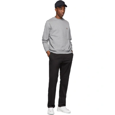 Shop Ps By Paul Smith Grey Zebra Sweatshirt In 72 Grey