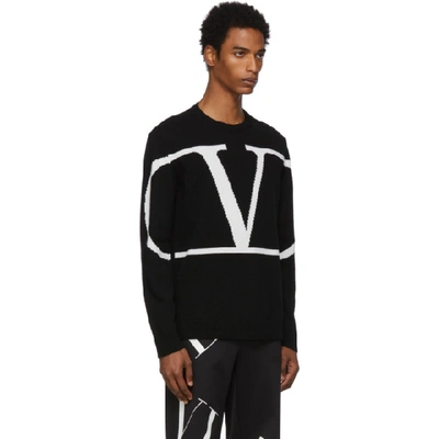 Shop Valentino Black Cashmere Vlogo Sweater