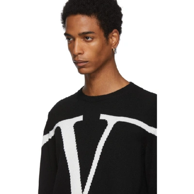 Shop Valentino Black Cashmere Vlogo Sweater