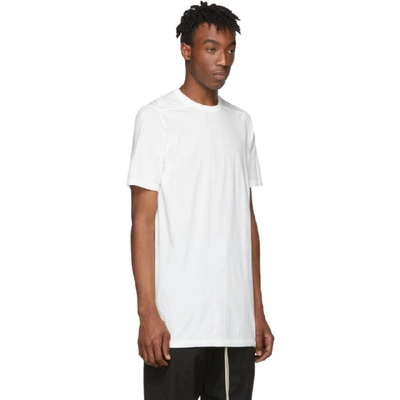 Shop Rick Owens White Level T-shirt In 11 Milk