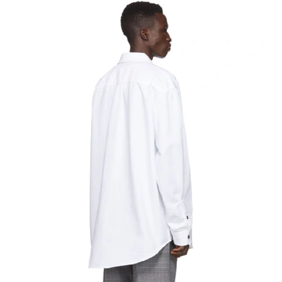 Shop Off-white White Gabardine Shirt In 0110 Whtblk