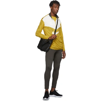 Shop Nike Yellow And Grey Gyakusou Half-zip Sweater In 793 Mineral