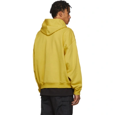 Shop Fear Of God Yellow Everyday Henley Hoodie In 705ggylw