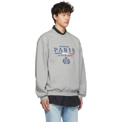 Balenciaga Paris Flag Sweatshirt In Grey | ModeSens