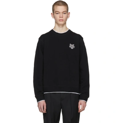 Shop Kenzo Black Tiger Crest Sweatshirt In 99.black