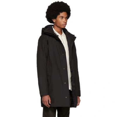 Shop Norse Projects Black Gore-tex® Rokkvi 5.0 Jacket In Black Fill: 90% Goose Down, 10% Feather.