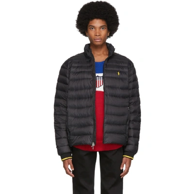 Shop Polo Ralph Lauren Black Down Packable Quilted Jacket