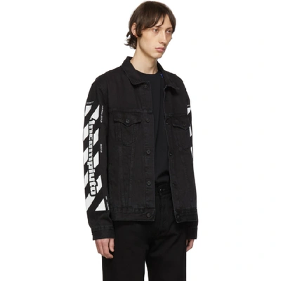 Shop Off-white Ssense Exclusive Black Denim Incomplete Jacket In 1001 Black