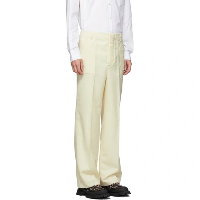 Shop Jacquemus Off-white Moulin Trousers In 19615220 Wh