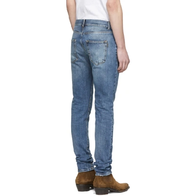 Shop Saint Laurent Blue Skinny Jeans In 4033usmedbl