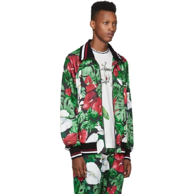 Shop Dolce & Gabbana Dolce And Gabbana Multicolor Anthurium Print Track Jacket In Hngg8 Anthu